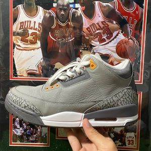 Jordan 3 cool grays in okay condition worn some times fire shoes 👟